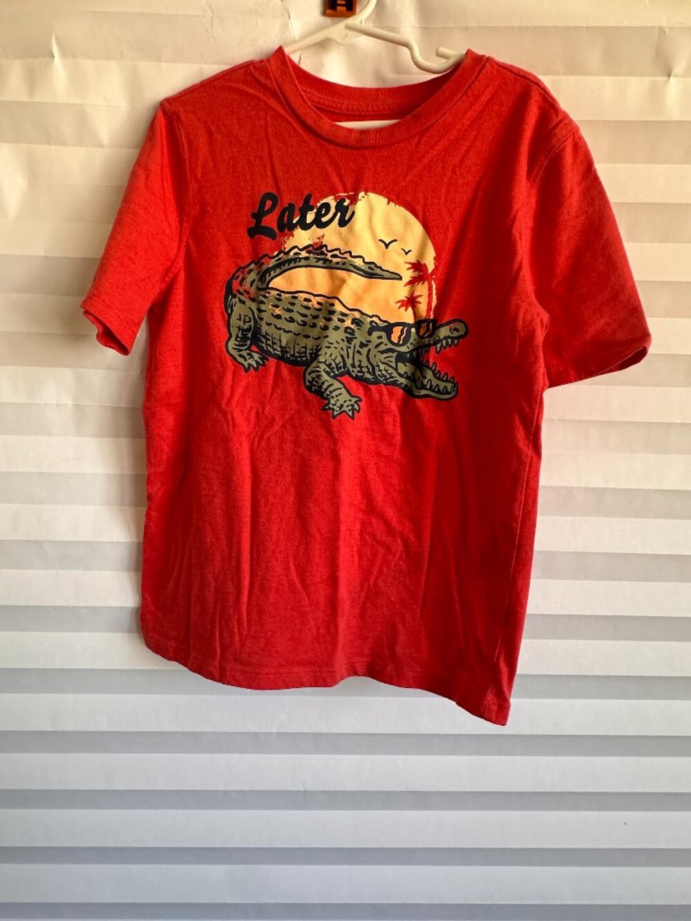 Garanimals Boys Bright Orange Short Sleeve T-Shirt Tee Size 8 Medium Basic Top